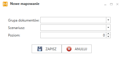 Okno dodawania nowego mapowania grupy
