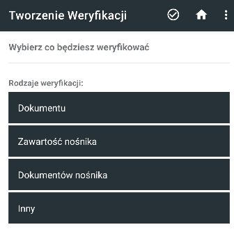 Okno tworzenia weryfikacji. 